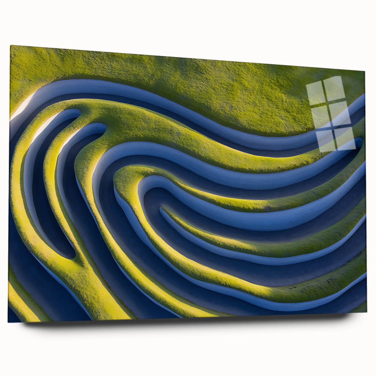 Abstract Minimalist Landscape Art – Modern Organic Waves Print