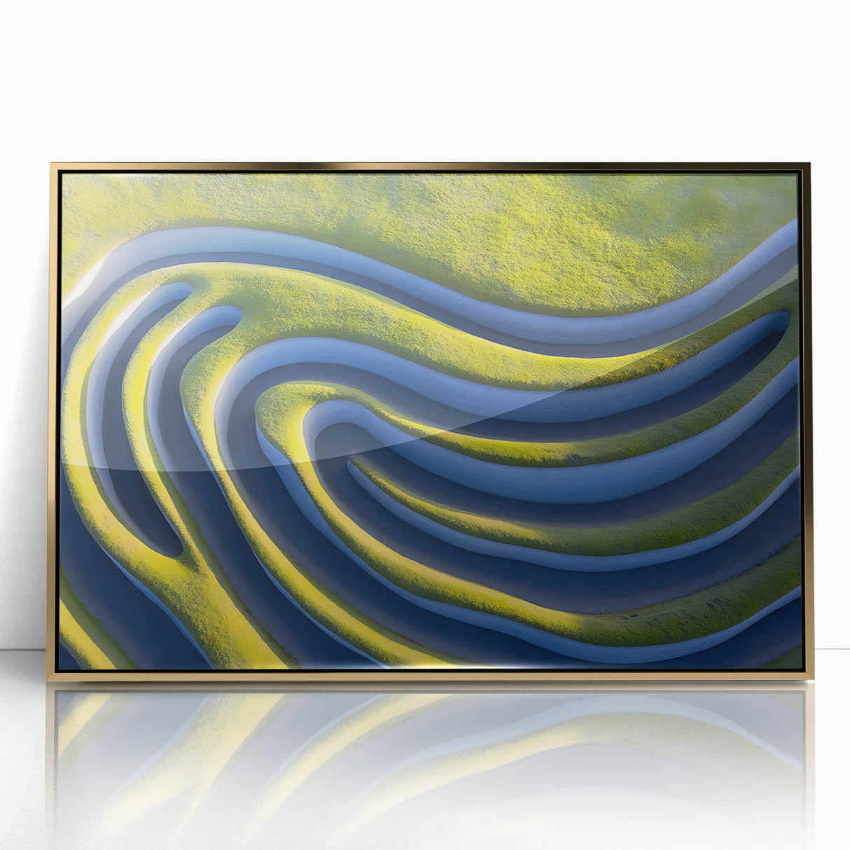 Abstract Minimalist Landscape Art – Modern Organic Waves Print