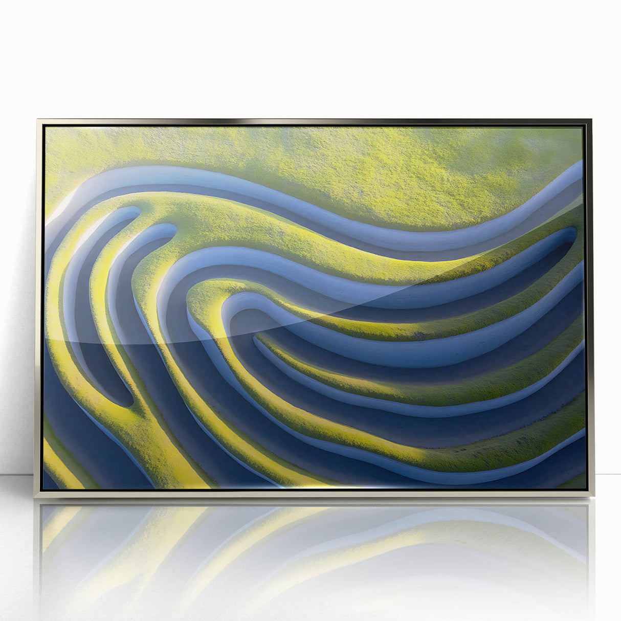 Abstract Minimalist Landscape Art – Modern Organic Waves Print
