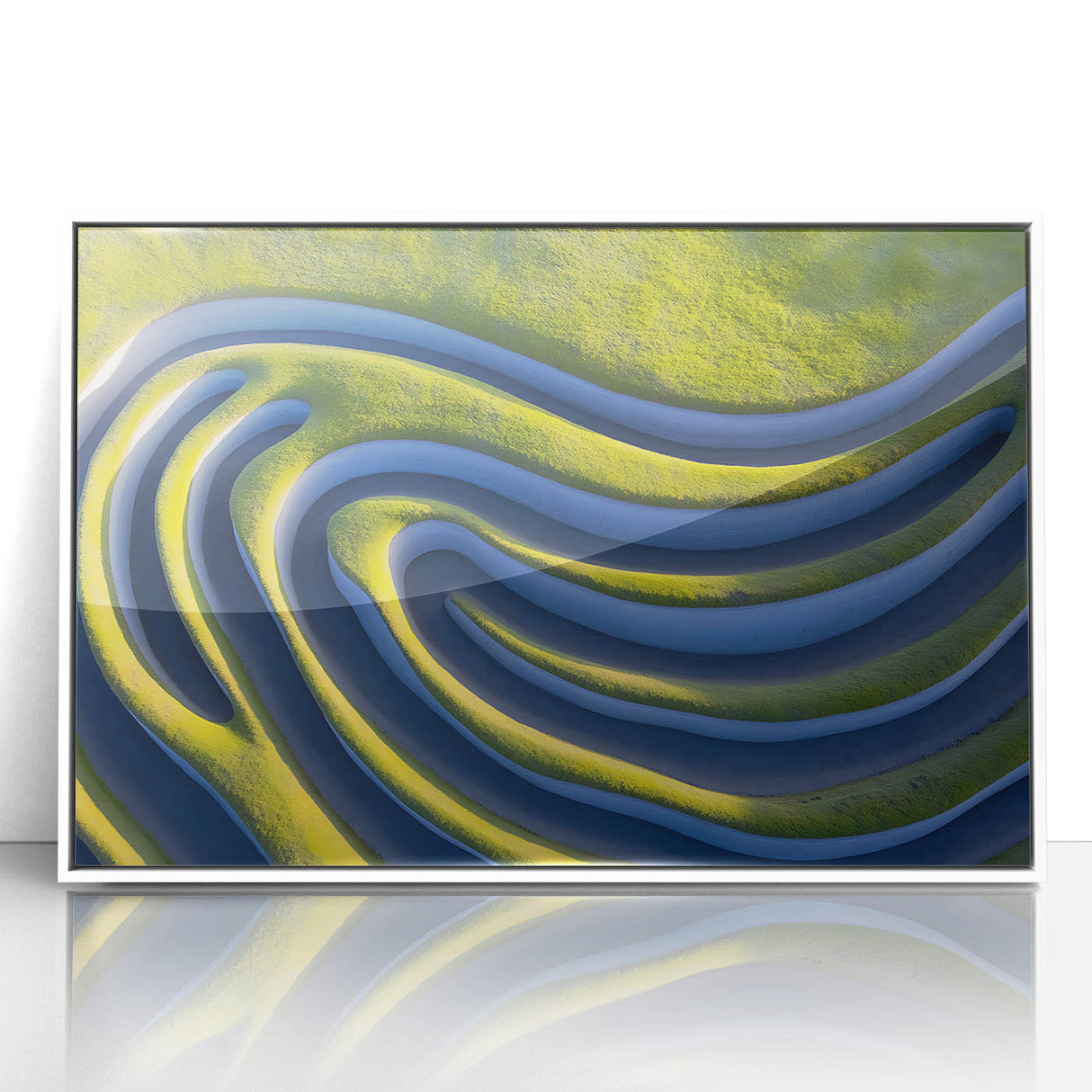 Abstract Minimalist Landscape Art – Modern Organic Waves Print