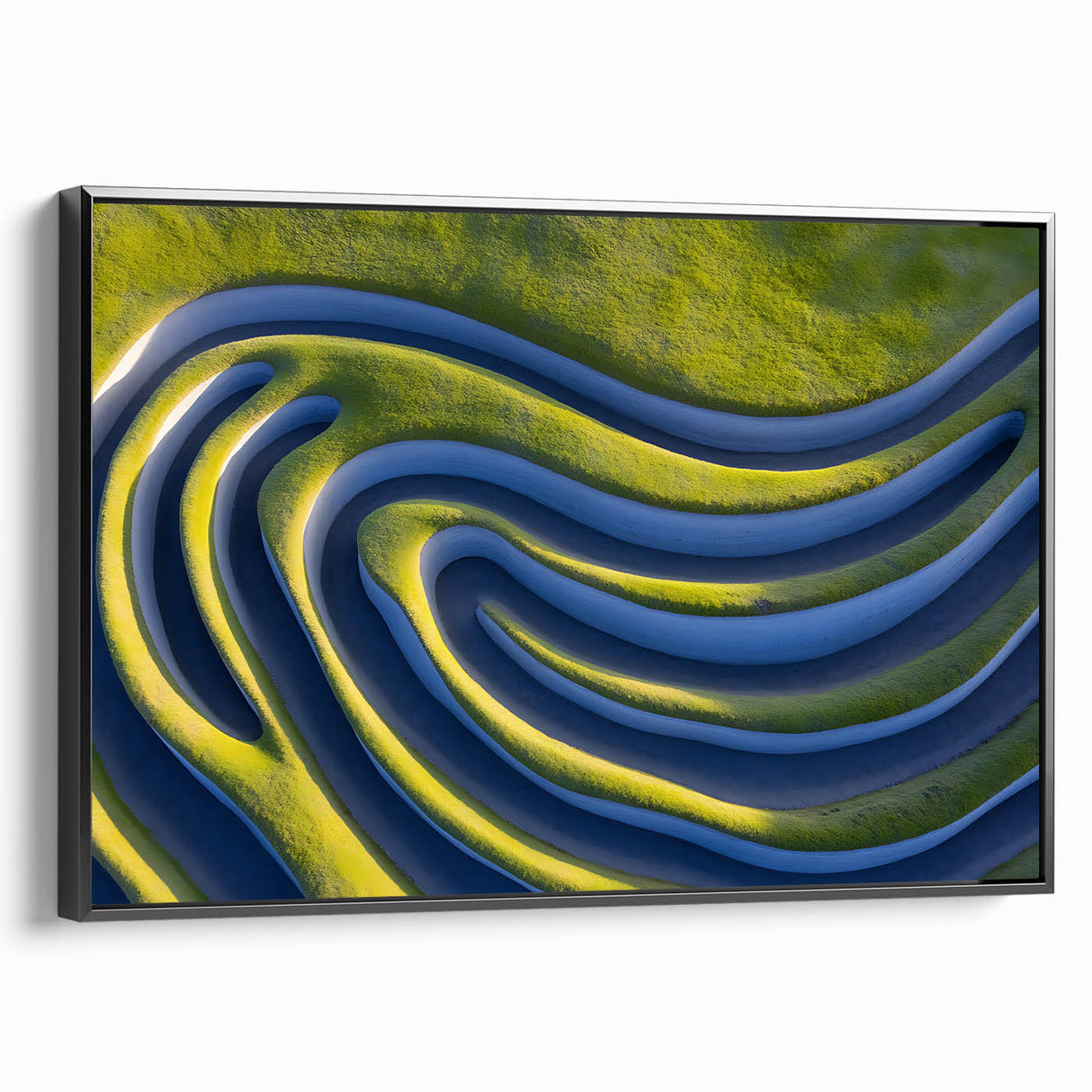 Abstract Minimalist Landscape Art – Modern Organic Waves Print
