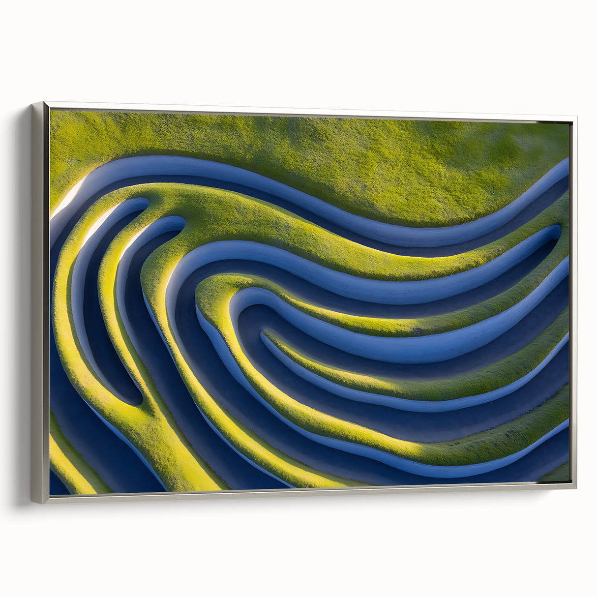Abstract Minimalist Landscape Art – Modern Organic Waves Print