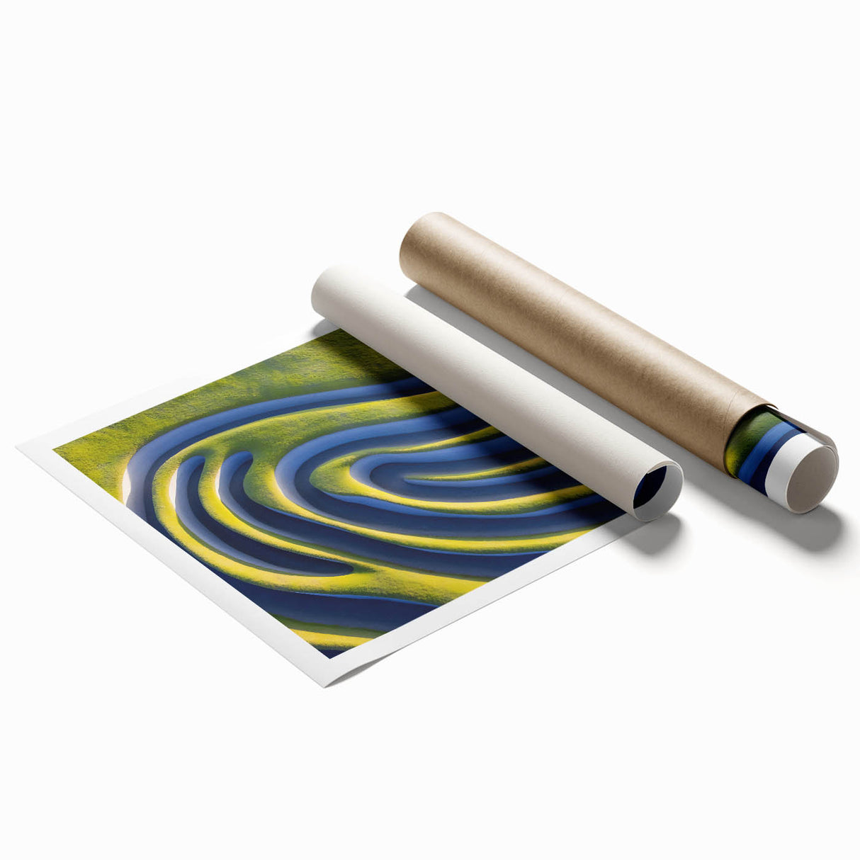 Abstract Minimalist Landscape Art – Modern Organic Waves Print