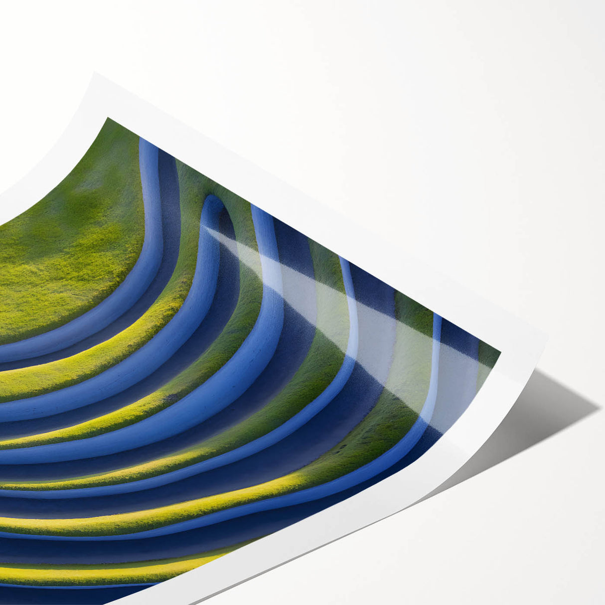 Abstract Minimalist Landscape Art – Modern Organic Waves Print