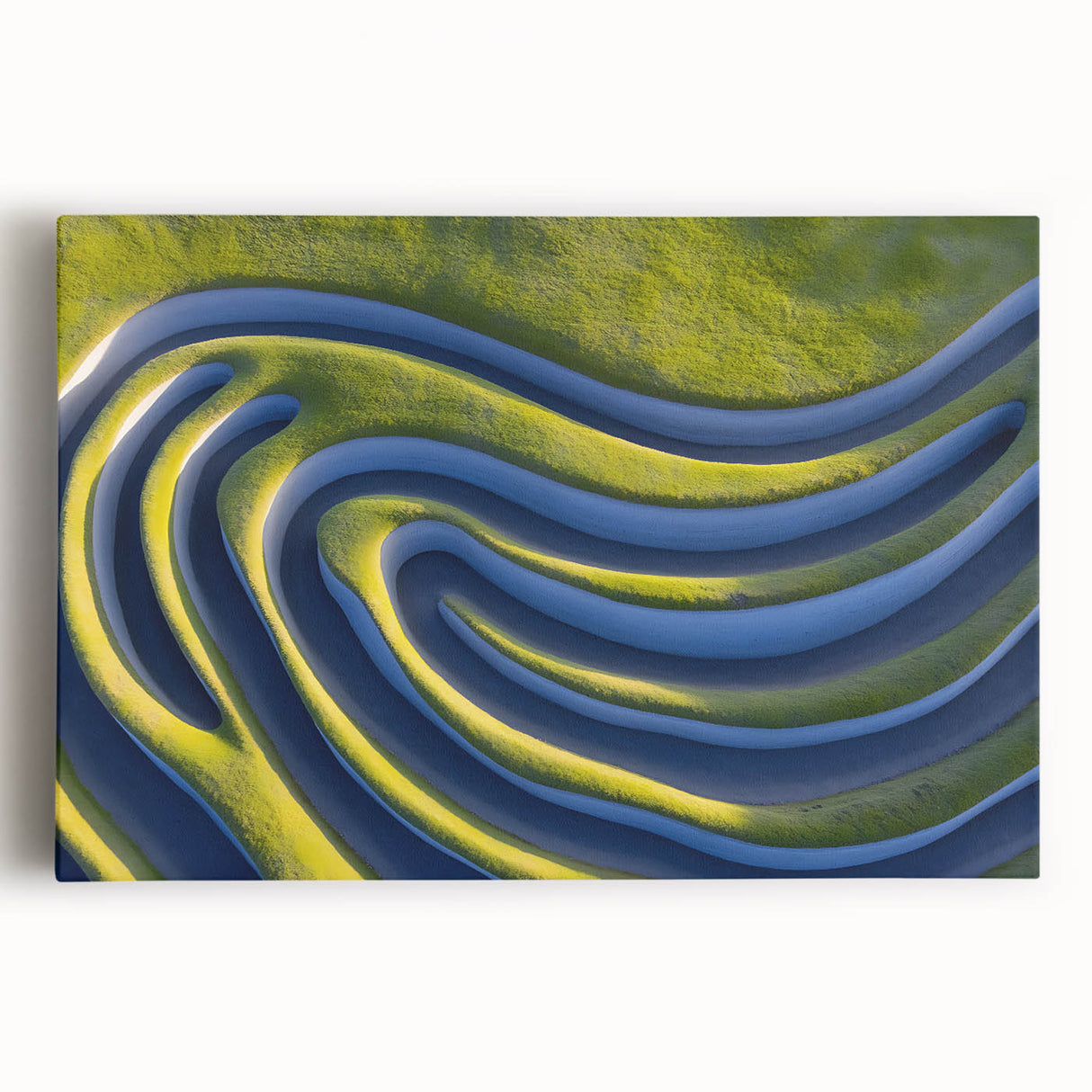 Abstract Minimalist Landscape Art – Modern Organic Waves Print