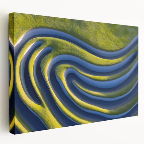 Abstract Minimalist Landscape Art – Modern Organic Waves Print