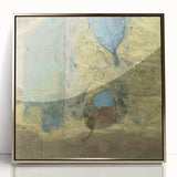 Modern Abstract Canvas Prints – Elegant Gold & Aqua Textured Art