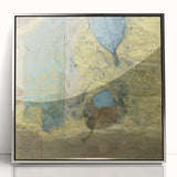 Modern Abstract Canvas Prints – Elegant Gold & Aqua Textured Art