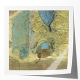 Modern Abstract Canvas Prints – Elegant Gold & Aqua Textured Art