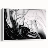 Modern Monochrome Fluid Art – Abstract Fluid Canvas Wall Decor