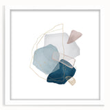 Modern Geometric Wall Decor – Navy Blue & Light Gray Abstract Art
