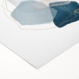 Modern Geometric Wall Decor – Navy Blue & Light Gray Abstract Art