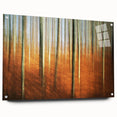 Abstract Minimalist Landscape Painting – Golden Forest Blur Print
