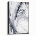 Moody Modern Wall Art – Black & White Fluid Abstract Painting