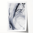 Moody Modern Wall Art – Black & White Fluid Abstract Painting