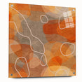 Minimalist Textured Art Pieces – Earthy Orange Organic Abstract