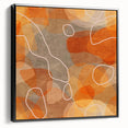Minimalist Textured Art Pieces – Earthy Orange Organic Abstract