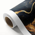Luxury Abstract Wall Art – High-End Black & Gold Canvas Print