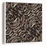 Earthen Harmony Abstracts - Swirling Organic Line Art in Black and Beige
