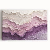 Large Abstract Wall Decor – Textured Lavender & Blush Layers