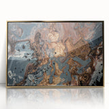 High-End Abstract Canvas Prints – Elegant Blue Gray & Gold Art