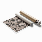 Earthen Harmony Abstracts - Flowing Line Art in Beige and Black