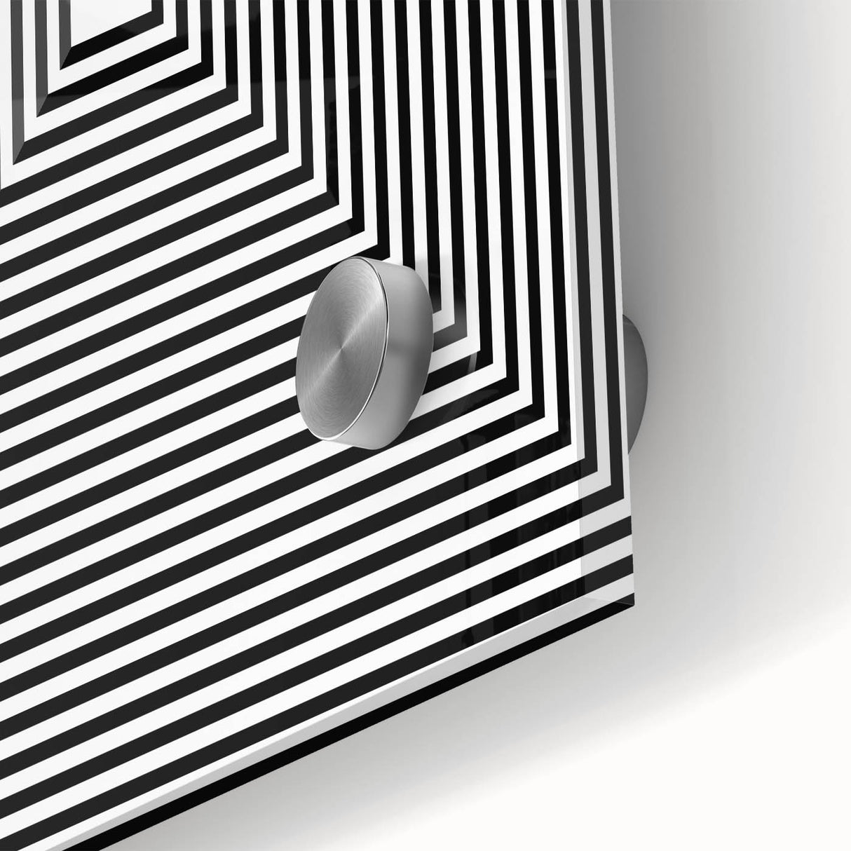 Modern Abstract Wall Art – Optical Illusion Black & White Print