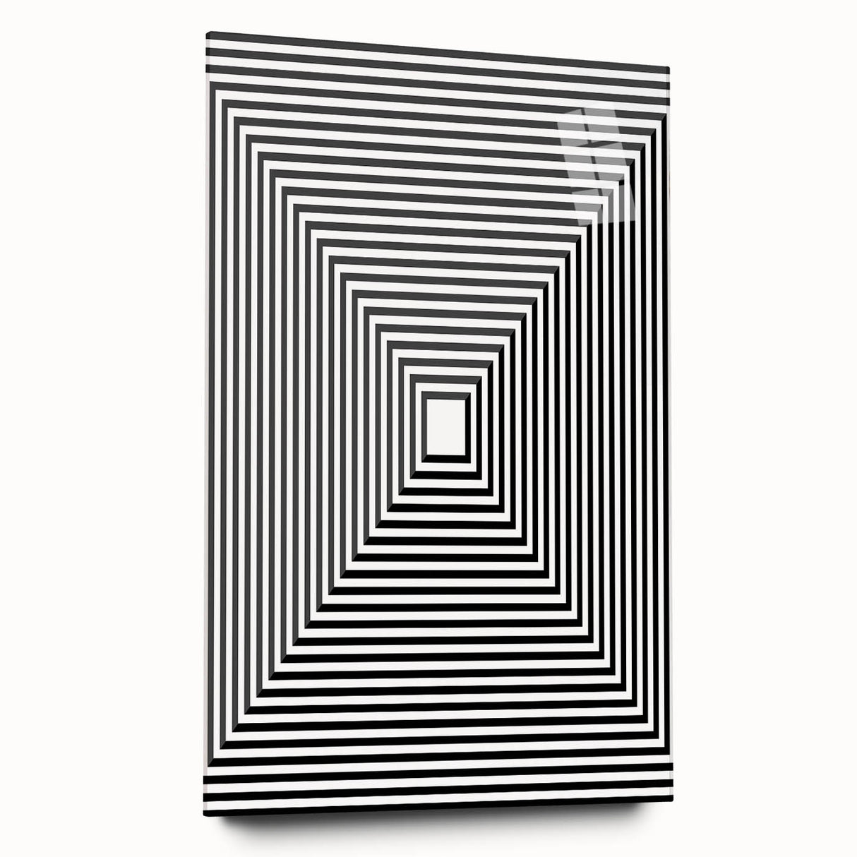 Modern Abstract Wall Art – Optical Illusion Black & White Print