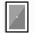 Modern Abstract Wall Art – Optical Illusion Black & White Print