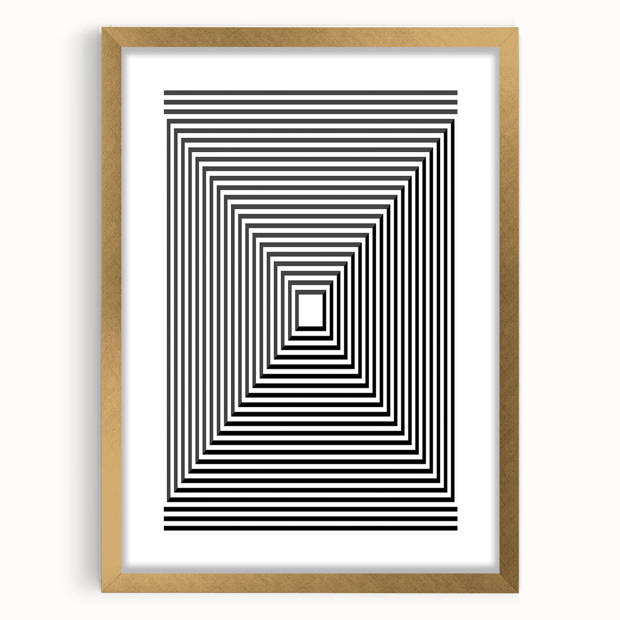 Modern Abstract Wall Art – Optical Illusion Black & White Print