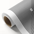 Modern Abstract Wall Art – Optical Illusion Black & White Print