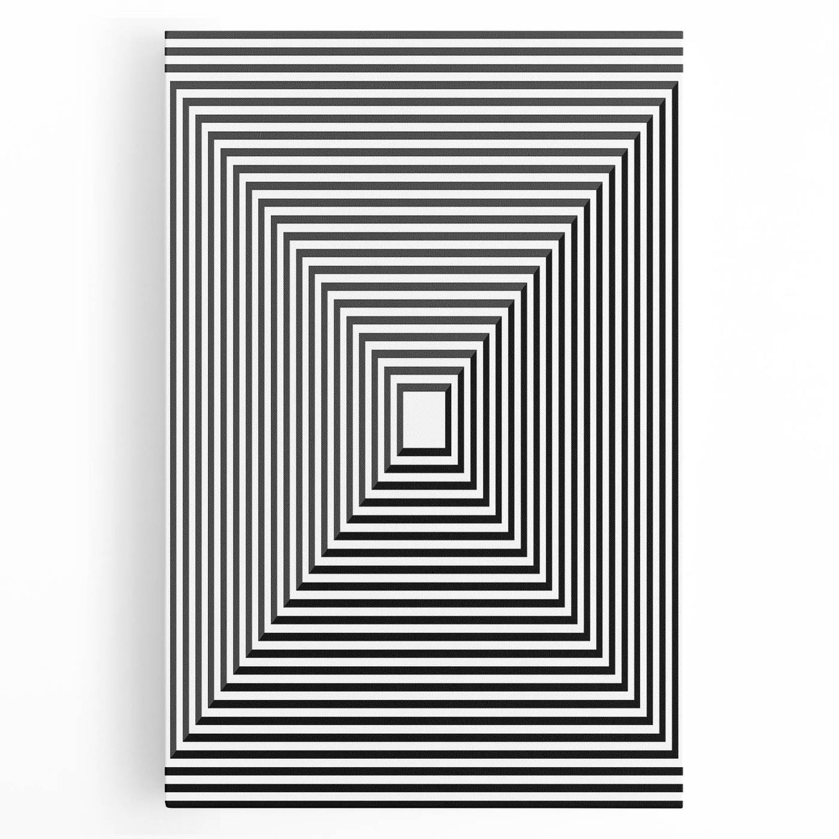 Modern Abstract Wall Art – Optical Illusion Black & White Print