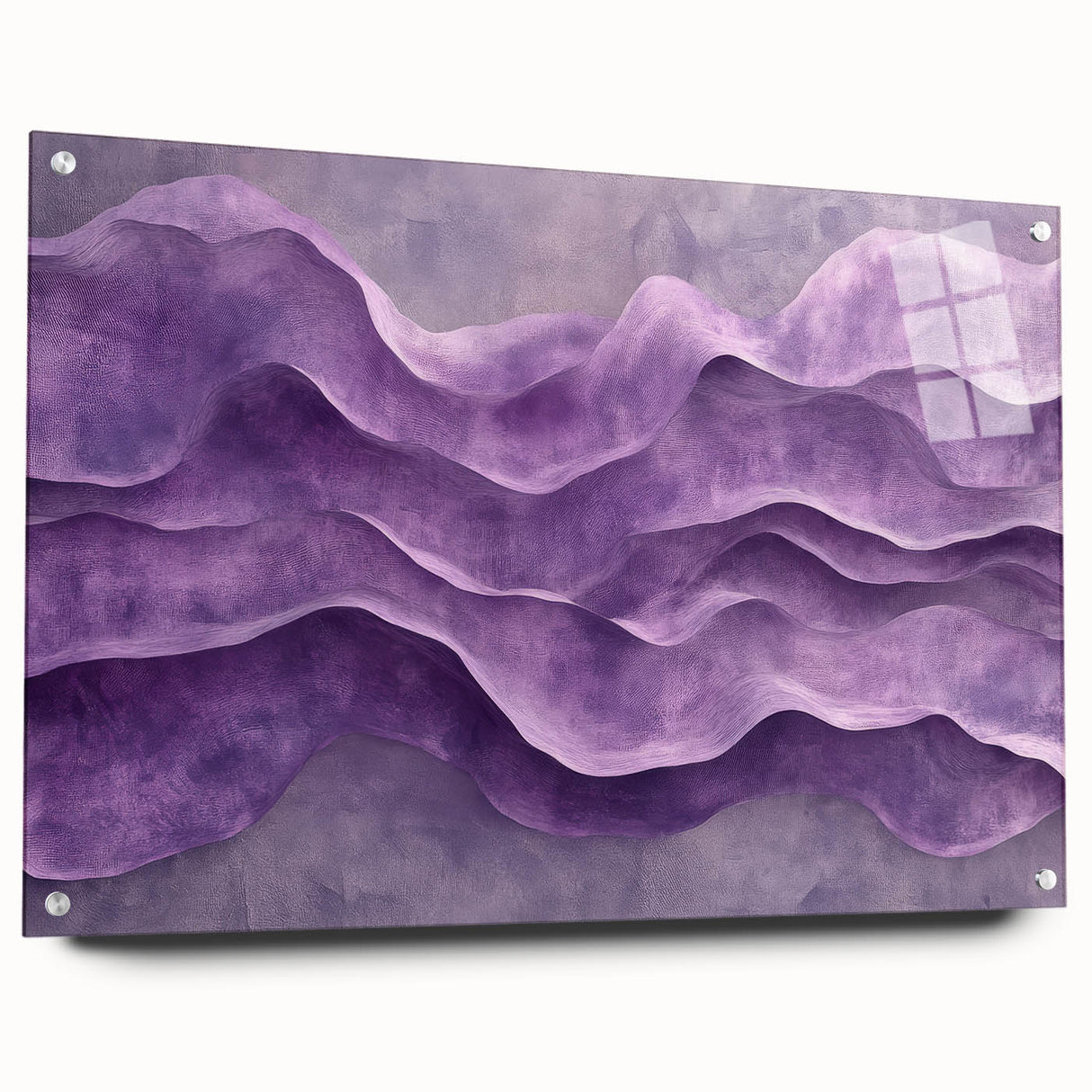 Contemporary Abstract Art Pieces – Lavender & Plum Wave Texture
