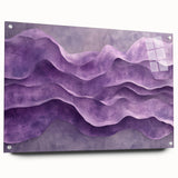 Contemporary Abstract Art Pieces – Lavender & Plum Wave Texture