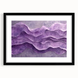 Contemporary Abstract Art Pieces – Lavender & Plum Wave Texture