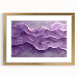 Contemporary Abstract Art Pieces – Lavender & Plum Wave Texture