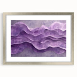 Contemporary Abstract Art Pieces – Lavender & Plum Wave Texture