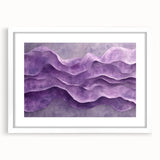 Contemporary Abstract Art Pieces – Lavender & Plum Wave Texture
