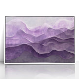 Contemporary Abstract Art Pieces – Lavender & Plum Wave Texture