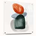 Modern Geometric Wall Decor – Minimalist Orange and Green Art Print