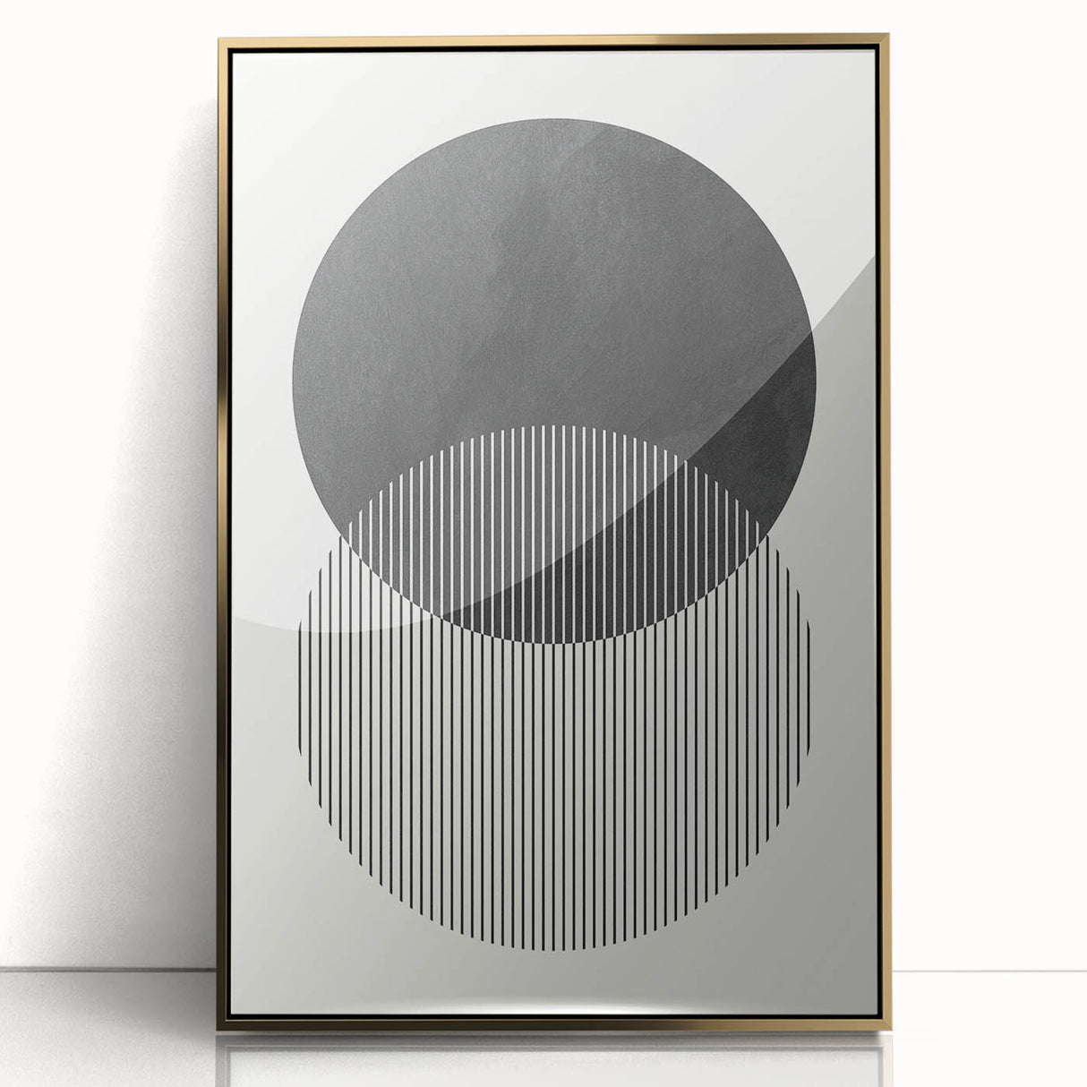 Modern Abstract Wall Art – Minimalist Geometric Black & White Print