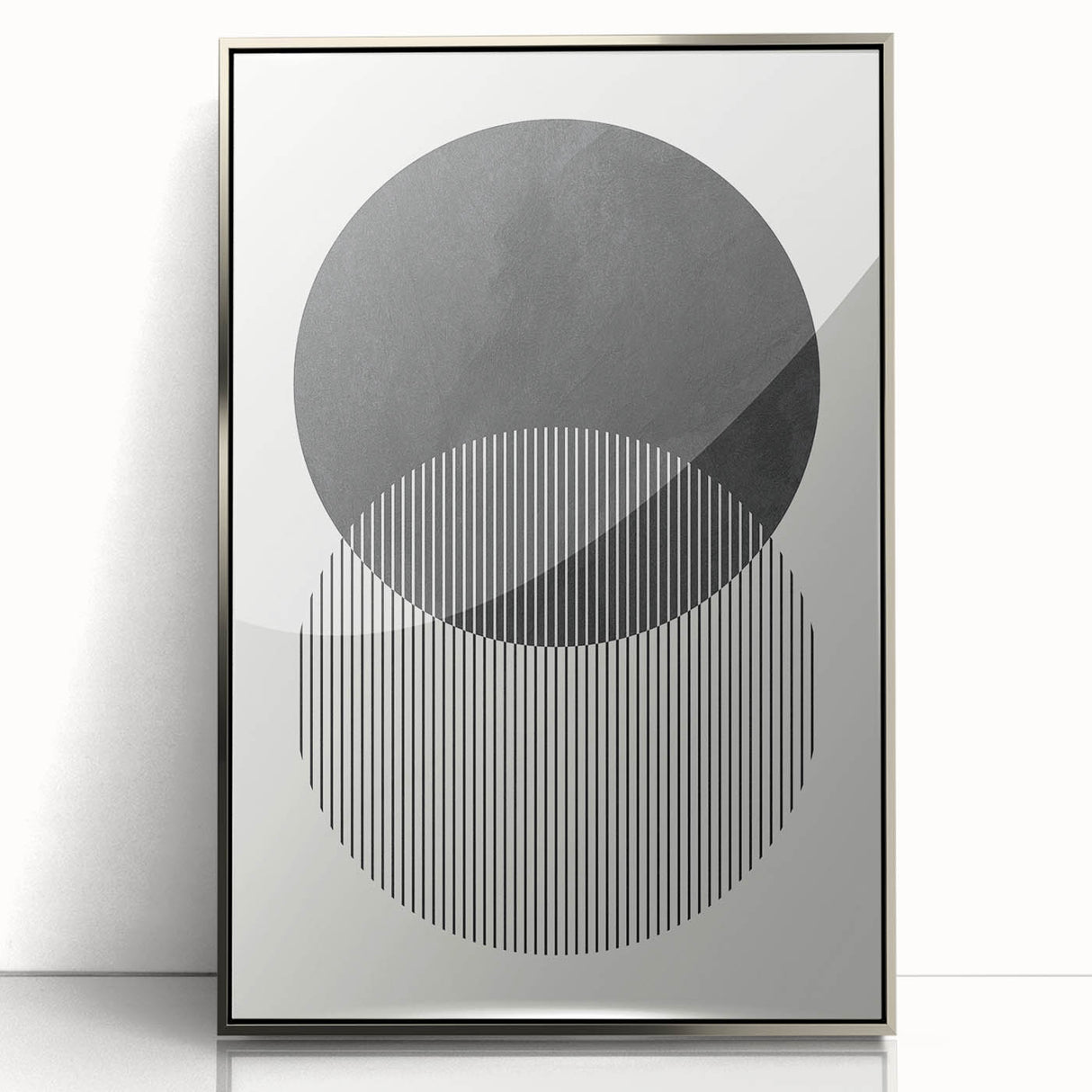 Modern Abstract Wall Art – Minimalist Geometric Black & White Print