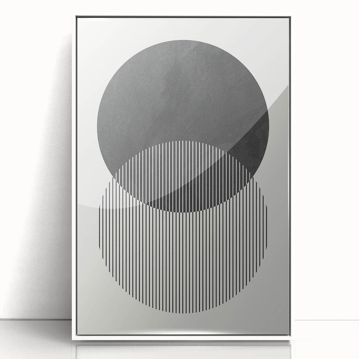 Modern Abstract Wall Art – Minimalist Geometric Black & White Print
