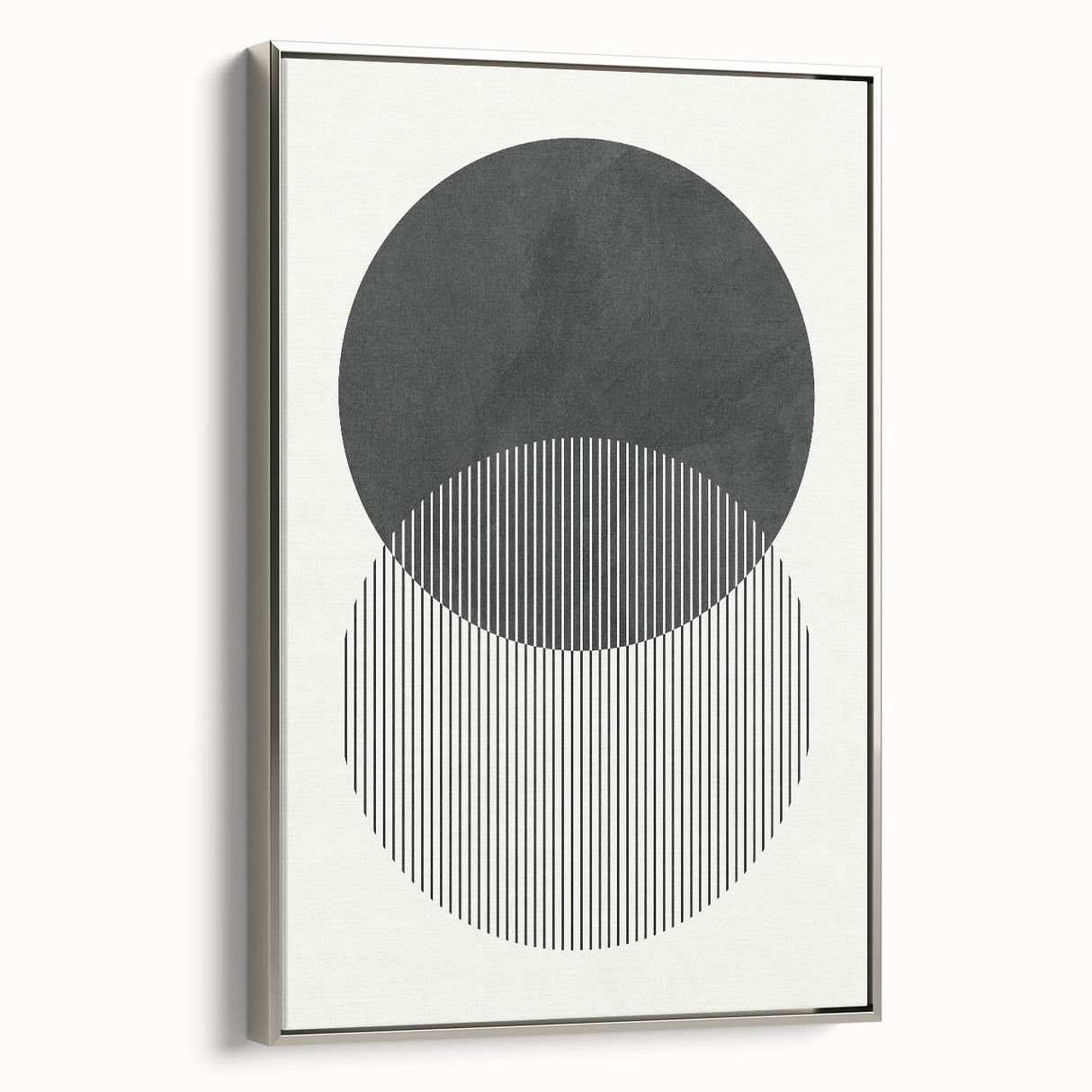 Modern Abstract Wall Art – Minimalist Geometric Black & White Print