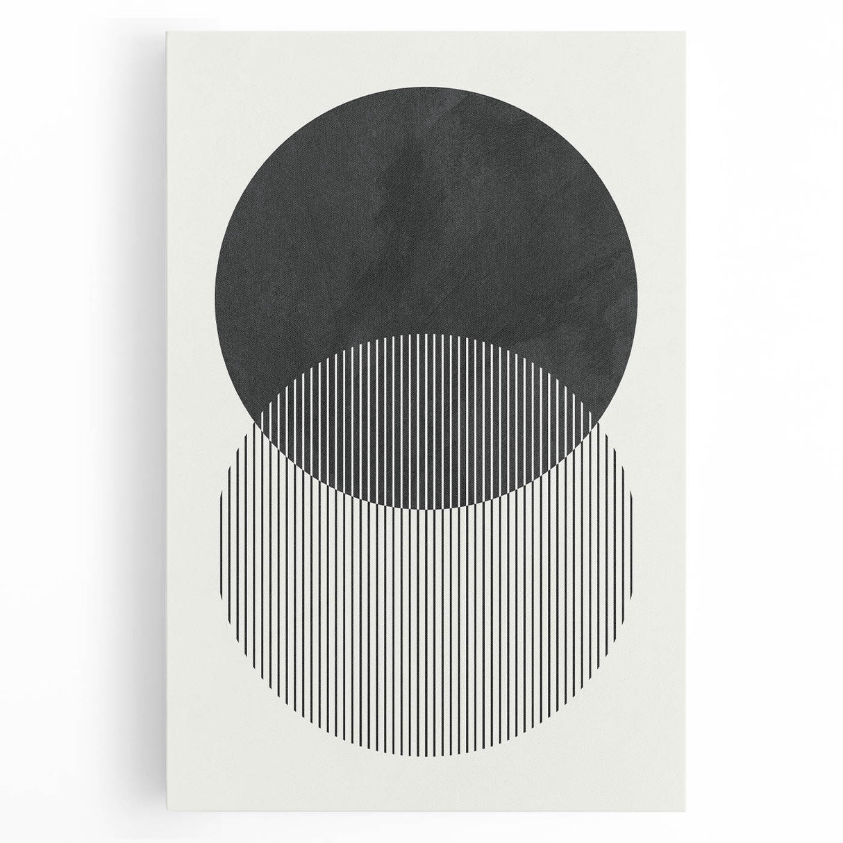 Modern Abstract Wall Art – Minimalist Geometric Black & White Print