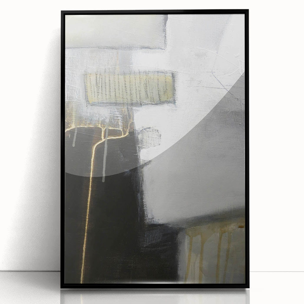 Black and White Moody Modern Wall Art – Abstract Canvas Print