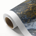 Elegant Abstract Fluid Canvas – Modern Gold & Black Wall Art