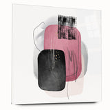 Minimalist Abstract Canvas Prints – Blush Pink & Black Wall Art