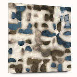 Large Abstract Wall Decor - Textured Art in Blue and Earth Tones