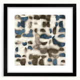 Large Abstract Wall Decor - Textured Art in Blue and Earth Tones